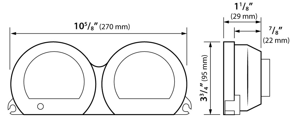 4 PIECE LED GAUGES `14-22 FLHT FLHX FLTR