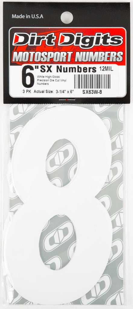 Super X Competition Stick-on Numbers