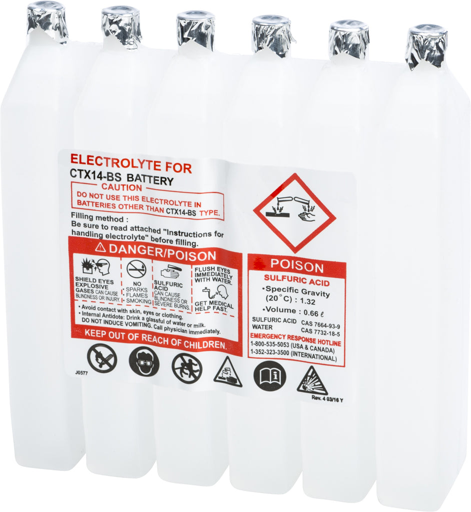 SEALED BATTERY ELECTROLYTE PACK 1050CC