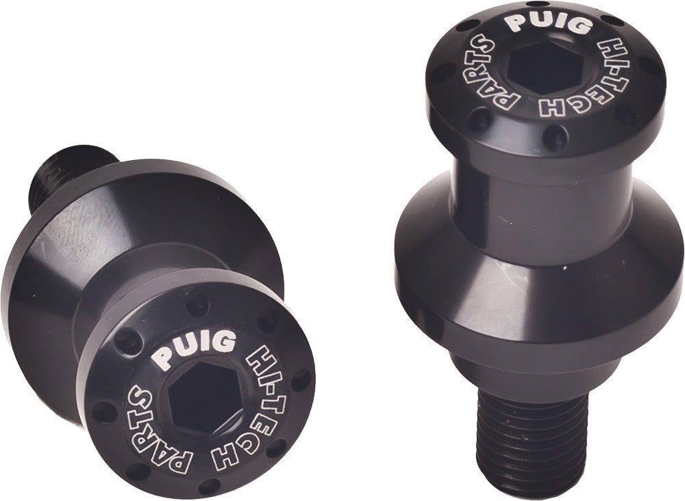 SWINGARM SPOOLS HI-TECH 10MM BLACK 2/PK