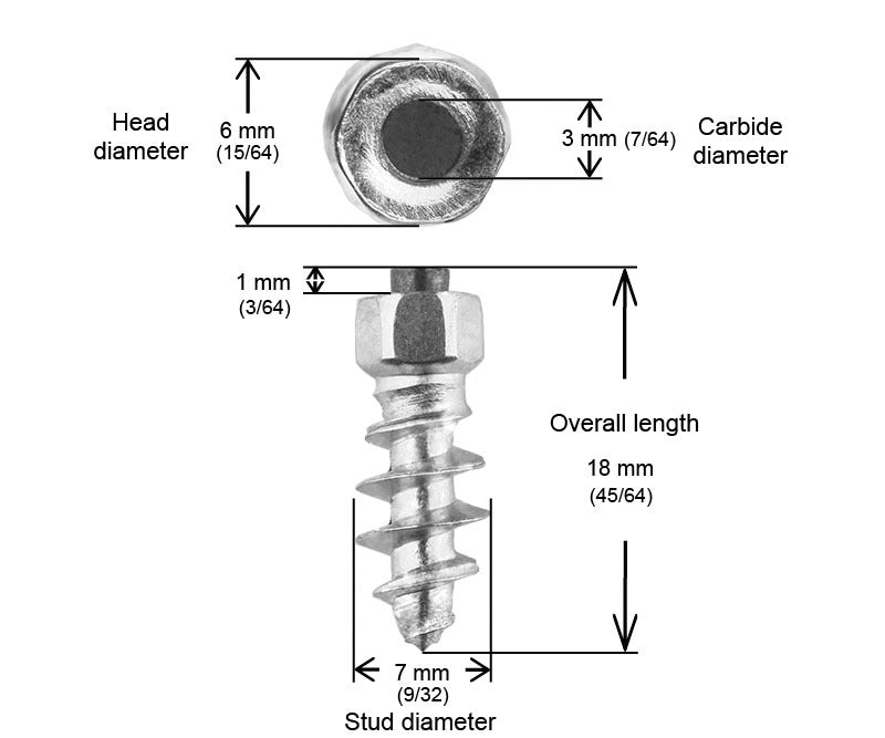11MM STANDARD SCREW STUDS QTY 100