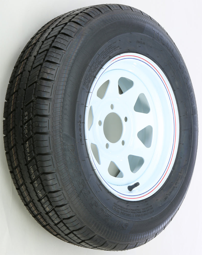 Trailer Tire & 8 Spoke Steel Wheel Assembly