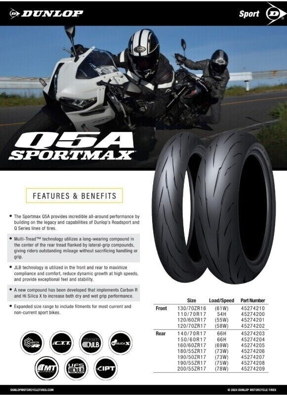 DUNLOP Sportmax Q5A - Front Motorcycle Tire