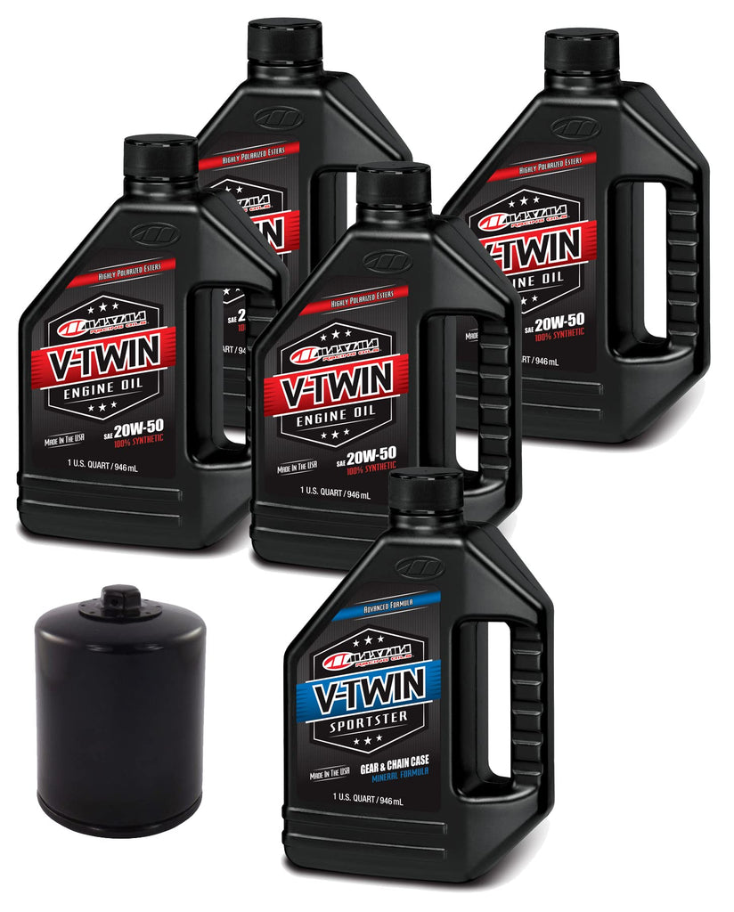 Maxima Racing Sportster Synthetic 20W-50 Complete Oil Change Kit