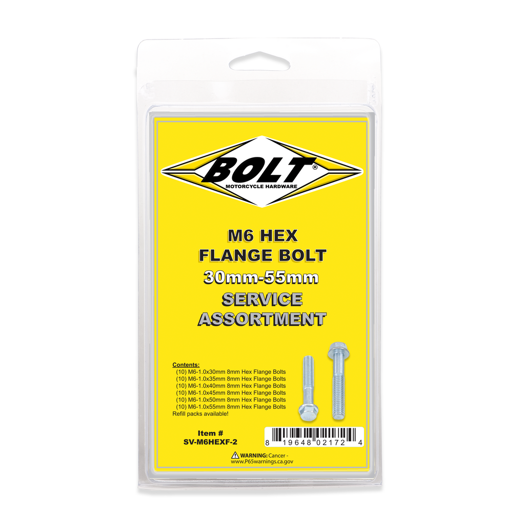 M6 8mm Hex Head Flange Bolts