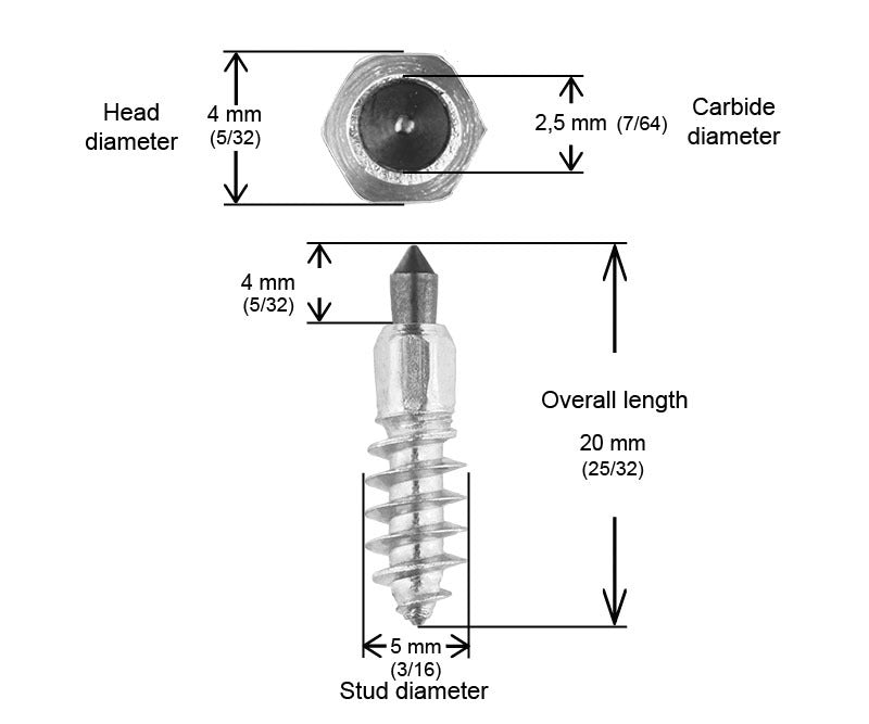 11MM STANDARD SCREW STUDS QTY 100