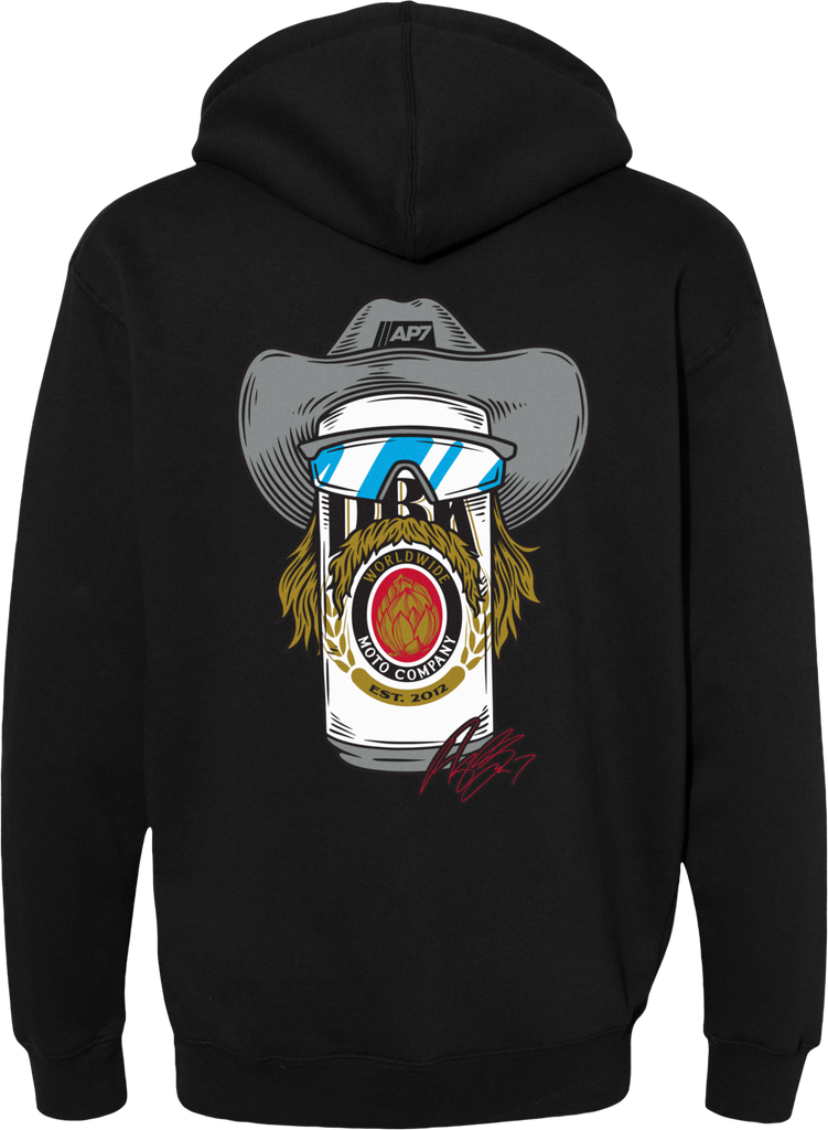 Stache Mullet Moto Hoodie