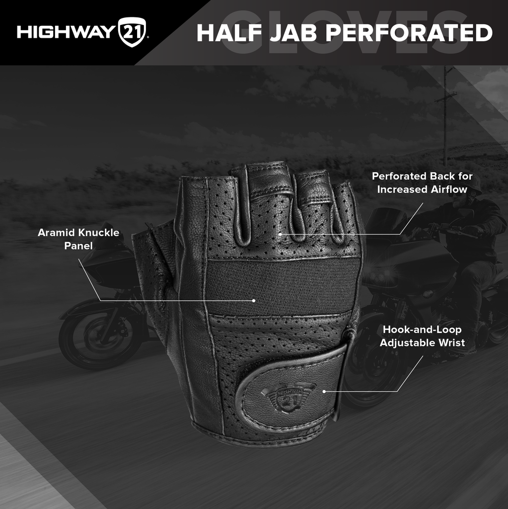Half Jab Perforated Gloves