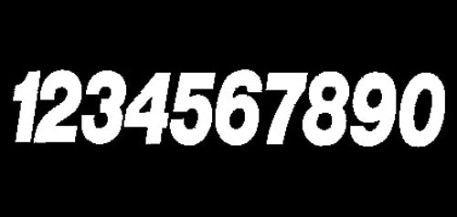 Super X Competition Stick-on Numbers