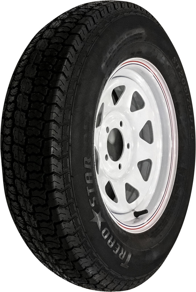 Trailer Tire & 8 Spoke Steel Wheel Assembly