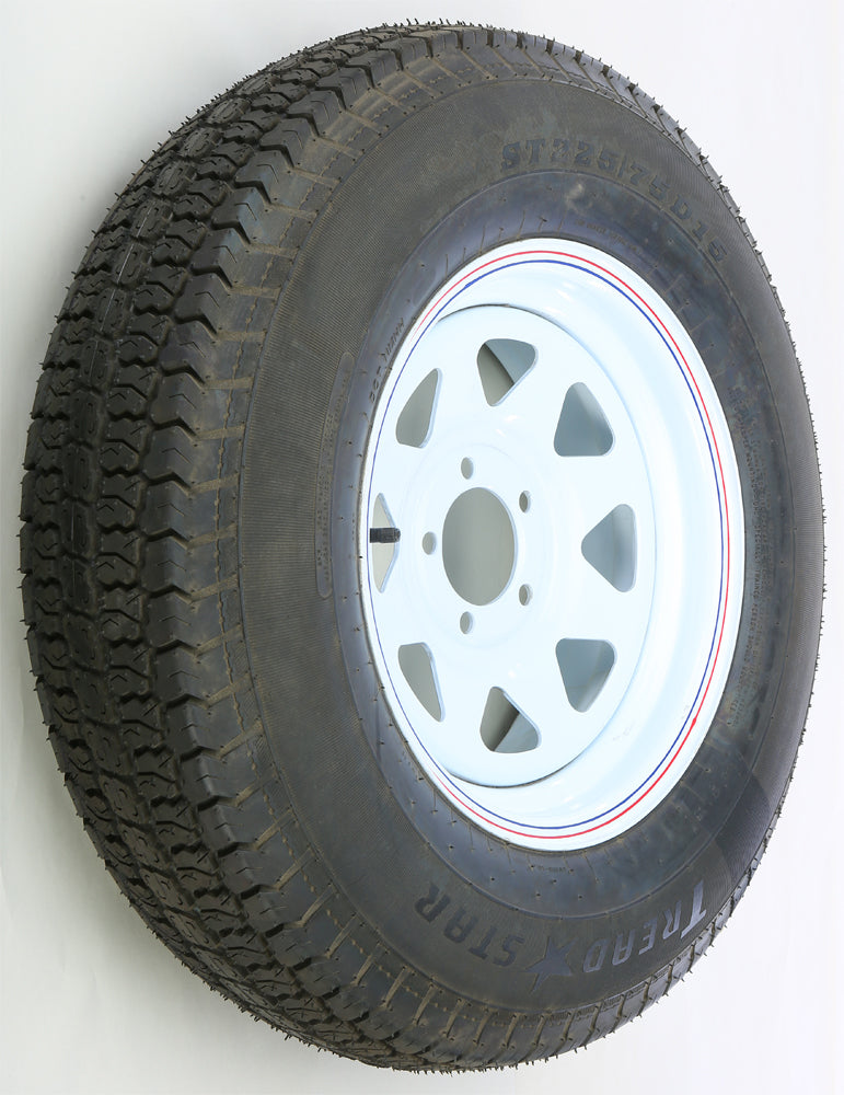 Trailer Tire & 8 Spoke Steel Wheel Assembly