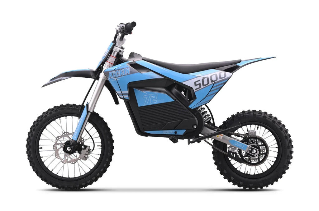 KICKIN EXV PRO 72v 5000w Electric Dirt Bike Blue