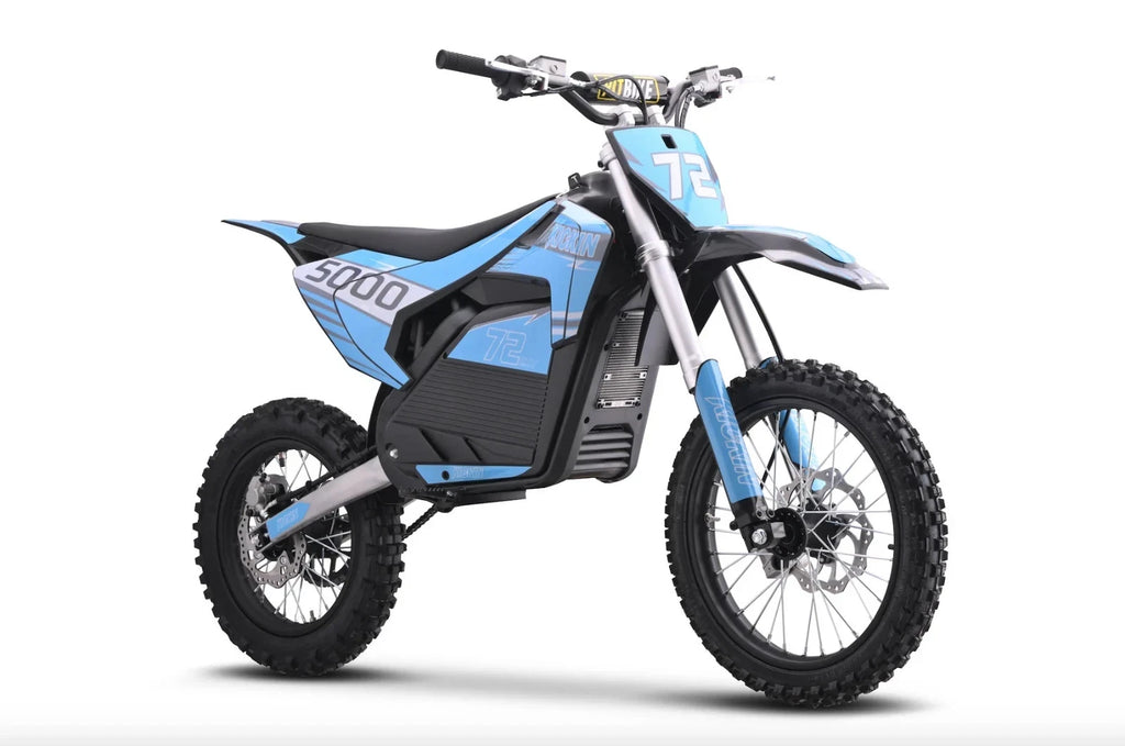 KICKIN EXV PRO 72v 5000w Electric Dirt Bike Blue