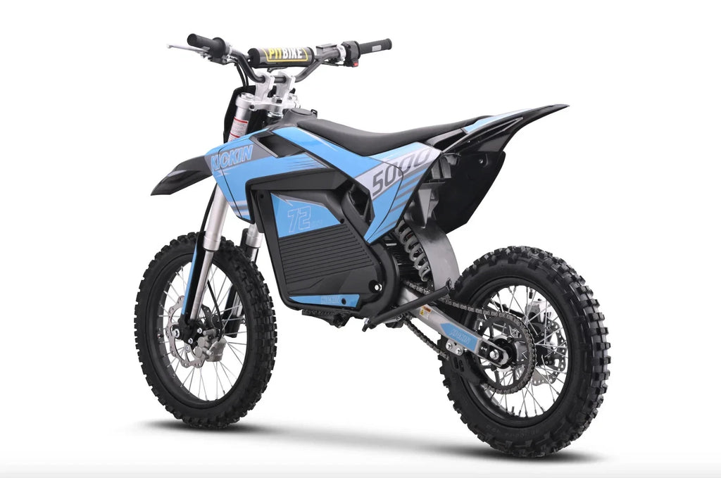 KICKIN EXV PRO 72v 5000w Electric Dirt Bike Blue
