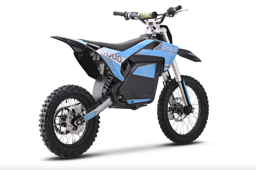 KICKIN EXV PRO 72v 5000w Electric Dirt Bike Blue