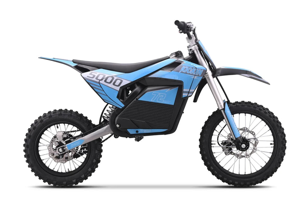 KICKIN EXV PRO 72v 5000w Electric Dirt Bike Blue
